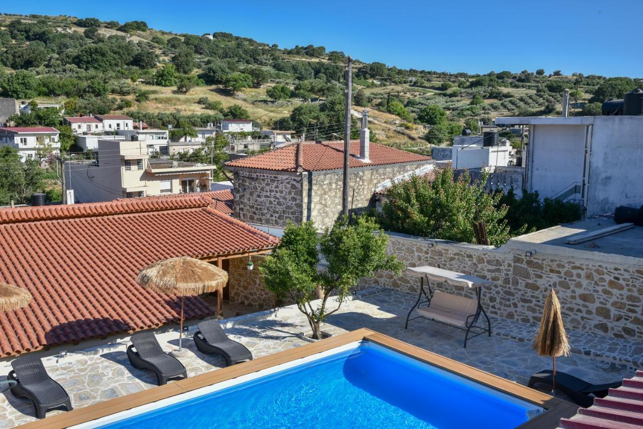 Island Oasis Poolside Paradise In Crete Agia Varvara  Ngoại thất bức ảnh